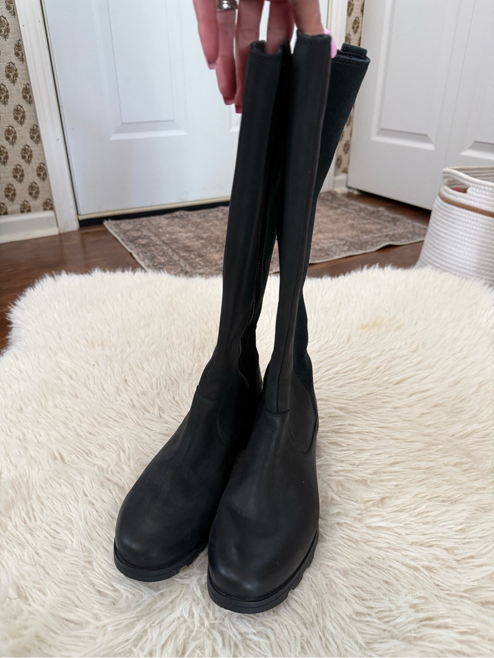 Sorel Black Over-The-Knee Stretch Boots